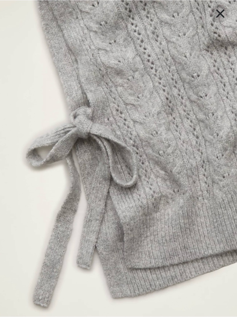 American Eagle Whoa So Soft Cable Knit Side Tie Sweater Vest NWOT - Picture 7 of 13